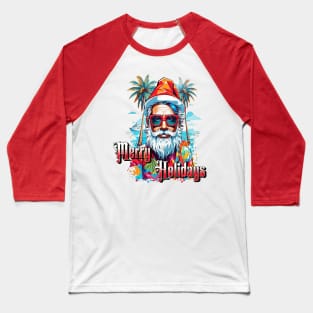 Christmas in Paradise: Merry Holidays with Santa Baseball T-Shirt